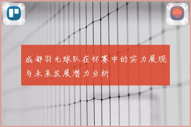 成都羽毛球队在杯赛中的实力展现与未来发展潜力分析